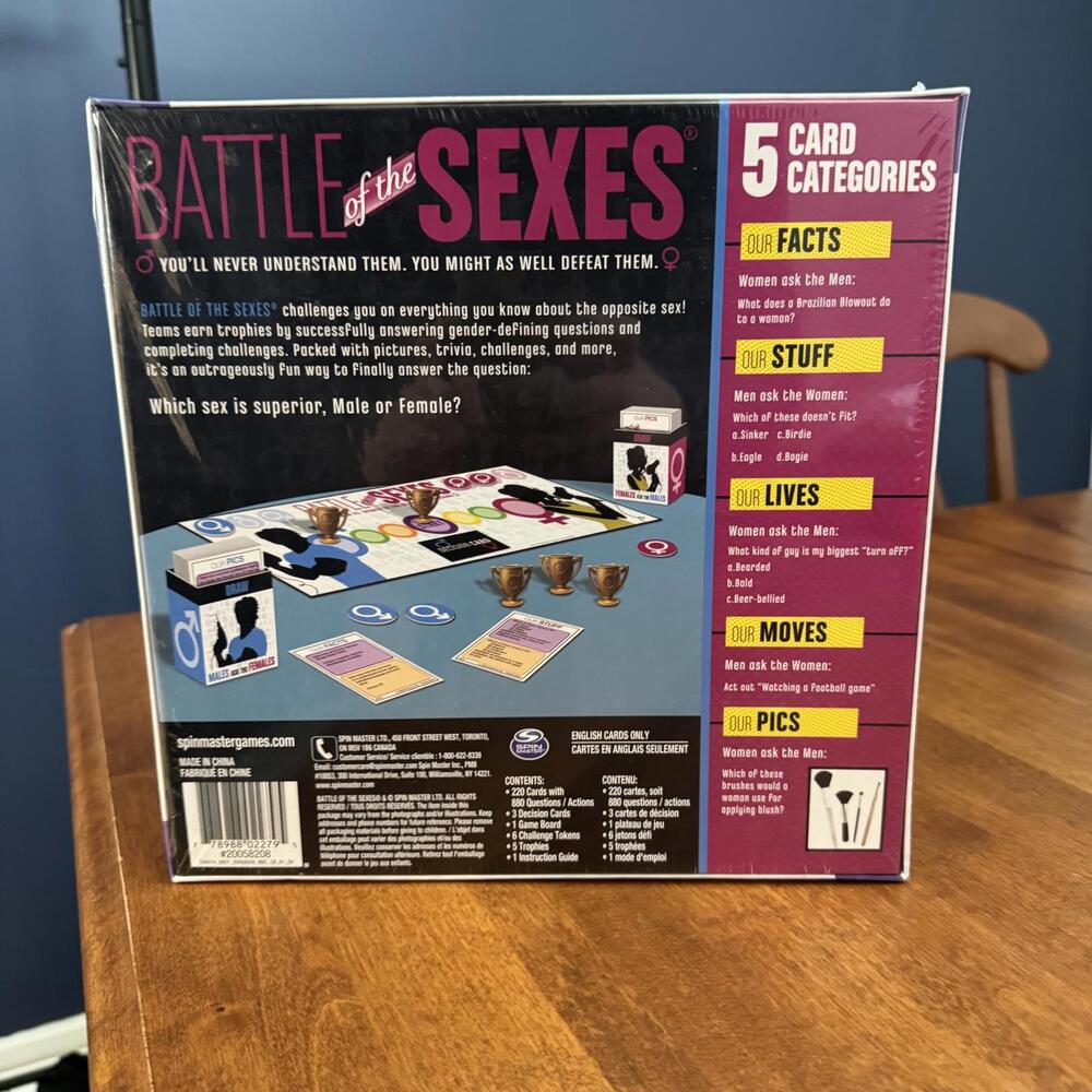 NEW! Battles of the Sexes Board Game, Men vs Women in the Ultimate Showdown - Picture 3 of 3